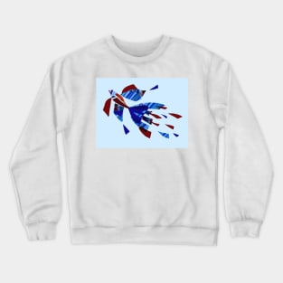 Snazzy Betta ~ Red and Blue Crewneck Sweatshirt